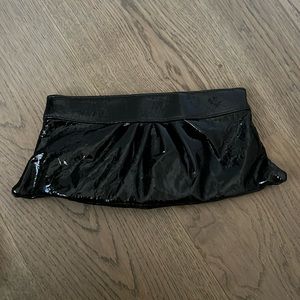 Lauren Merkin Black Patent Leather Clutch